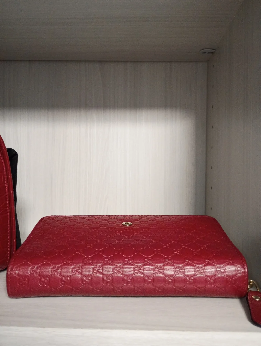 Gucci Red Leather Continental Wallet - Picture 7 of 9